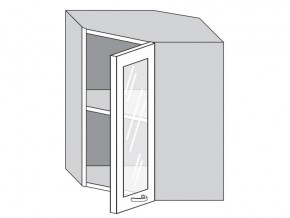 1.60.3у Шкаф настенный (h=720) угловой на 600мм со стекл. дверцей в Губкинском - gubkinskij.magazinmebel.ru | фото