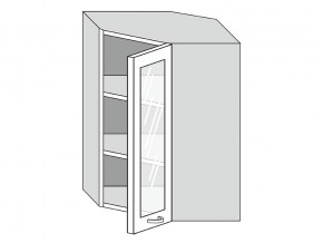 19.60.3у Шкаф настенный (h=913) угловой на 600мм со стекл. дверцей в Губкинском - gubkinskij.magazinmebel.ru | фото