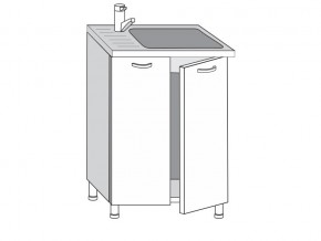 2.60.2мн Шкаф-стол на 600мм под накладную мойку с 2-мя дверцами в Губкинском - gubkinskij.magazinmebel.ru | фото