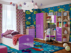 Детская комната Юниор-2 Фиолетовый металлик в Губкинском - gubkinskij.magazinmebel.ru | фото