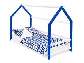 Детская кровать-домик Монтессори Svogen сине-белый в Губкинском - gubkinskij.magazinmebel.ru | фото