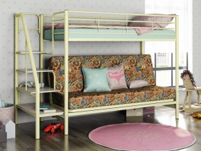 Двухъярусная кровать с диваном Мадлен 3 Слоновая кость-марки в Губкинском - gubkinskij.magazinmebel.ru | фото