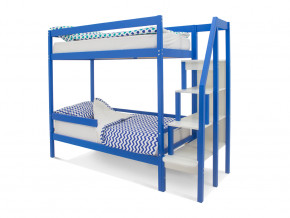 Двухъярусная кровать Svogen с бортиком синий в Губкинском - gubkinskij.magazinmebel.ru | фото