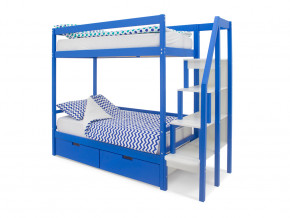 Двухъярусная кровать Svogen с ящиками синий в Губкинском - gubkinskij.magazinmebel.ru | фото