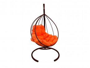 Кокон Капля без ротанга оранжевая подушка в Губкинском - gubkinskij.magazinmebel.ru | фото