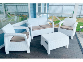 Комплект уличной мебели Yalta Terrace Set белый в Губкинском - gubkinskij.magazinmebel.ru | фото - изображение 1