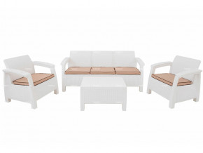Комплект уличной мебели Yalta Terrace Triple Set белый в Губкинском - gubkinskij.magazinmebel.ru | фото