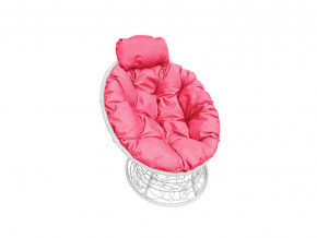 Кресло Папасан мини с ротангом розовая подушка в Губкинском - gubkinskij.magazinmebel.ru | фото - изображение 1