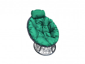 Кресло Папасан мини с ротангом зелёная подушка в Губкинском - gubkinskij.magazinmebel.ru | фото
