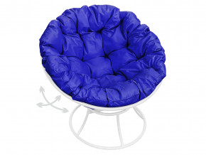 Кресло Папасан пружинка без ротанга синяя подушка в Губкинском - gubkinskij.magazinmebel.ru | фото