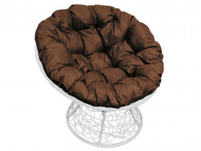 Кресло Папасан с ротангом коричневая подушка в Губкинском - gubkinskij.magazinmebel.ru | фото