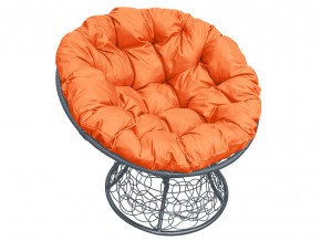 Кресло Папасан с ротангом оранжевая подушка в Губкинском - gubkinskij.magazinmebel.ru | фото