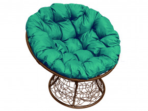 Кресло Папасан с ротангом зелёная подушка в Губкинском - gubkinskij.magazinmebel.ru | фото