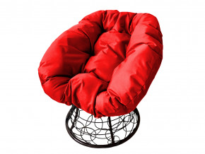 Кресло Пончик с ротангом красная подушка в Губкинском - gubkinskij.magazinmebel.ru | фото