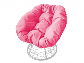 Кресло Пончик с ротангом розовая подушка в Губкинском - gubkinskij.magazinmebel.ru | фото