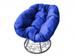 Кресло Пончик с ротангом синяя подушка в Губкинском - gubkinskij.magazinmebel.ru | фото - изображение 1