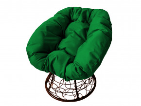 Кресло Пончик с ротангом зелёная подушка в Губкинском - gubkinskij.magazinmebel.ru | фото - изображение 1