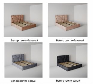 Кровать Геометрия 1.6 м с ортопедическим основанием в Губкинском - gubkinskij.magazinmebel.ru | фото - изображение 2