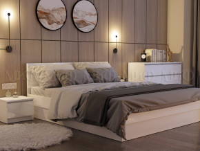 Кровать 1400 Челси Белый глянец в Губкинском - gubkinskij.magazinmebel.ru | фото - изображение 2