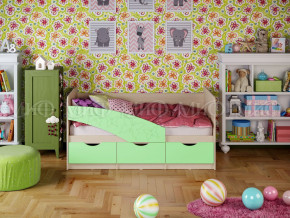 Кровать Бабочки 1600 Салатовый в Губкинском - gubkinskij.magazinmebel.ru | фото