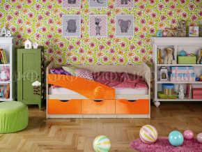 Кровать Бабочки 1800 Оранжевый металлик в Губкинском - gubkinskij.magazinmebel.ru | фото