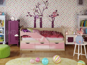 Кровать Дельфин-1 1600 Розовый металлик в Губкинском - gubkinskij.magazinmebel.ru | фото
