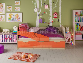 Кровать Дельфин 1600 Оранжевый металлик в Губкинском - gubkinskij.magazinmebel.ru | фото