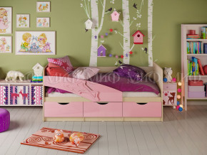 Кровать Дельфин 1600 Розовый металлик в Губкинском - gubkinskij.magazinmebel.ru | фото