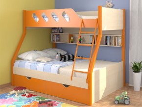 Кровать Дельта 20.02 оранжевая в Губкинском - gubkinskij.magazinmebel.ru | фото