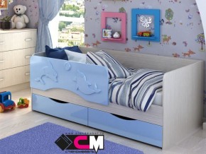 Кровать детская Алиса КР 812 голубая 1600 в Губкинском - gubkinskij.magazinmebel.ru | фото