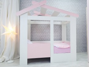 Кровать детская Теремок без ящика розовая в Губкинском - gubkinskij.magazinmebel.ru | фото