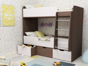 Кровать двухъярусная Малыш двойняшка бодега-белый в Губкинском - gubkinskij.magazinmebel.ru | фото - изображение 1
