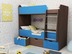 Кровать двухъярусная Малыш двойняшка бодега-голубой в Губкинском - gubkinskij.magazinmebel.ru | фото