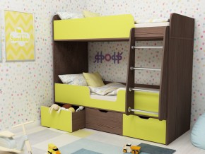 Кровать двухъярусная Малыш двойняшка бодега-лайм в Губкинском - gubkinskij.magazinmebel.ru | фото