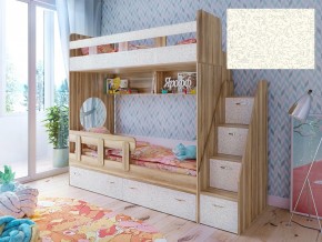 Кровать двухъярусная Юниор 1 с фасадом для рисования феритейл в Губкинском - gubkinskij.magazinmebel.ru | фото