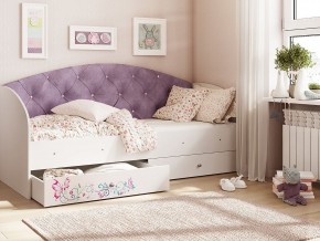 Кровать Эльза Белый-фиолетовый в Губкинском - gubkinskij.magazinmebel.ru | фото