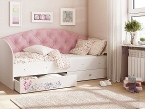 Кровать Эльза Белый-розовый в Губкинском - gubkinskij.magazinmebel.ru | фото - изображение 1