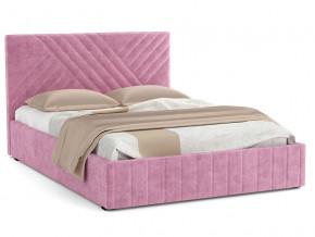 Кровать Гамма 1600 с основанием велюр тенерифе розовый в Губкинском - gubkinskij.magazinmebel.ru | фото