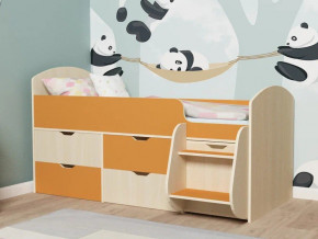 Кровать Малыш-7 Дуб-Оранжевый в Губкинском - gubkinskij.magazinmebel.ru | фото - изображение 1