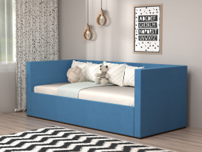 Кровать мягкая с подъёмным механизмом арт. 030 синий в Губкинском - gubkinskij.magazinmebel.ru | фото