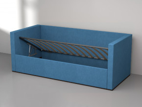 Кровать мягкая с подъёмным механизмом арт. 030 синий в Губкинском - gubkinskij.magazinmebel.ru | фото - изображение 2