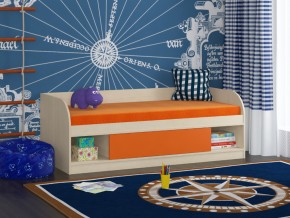 Кровать Соня 4 дуб молочный-оранжевый в Губкинском - gubkinskij.magazinmebel.ru | фото - изображение 1