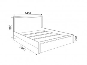 Кровать стандарт с настилом 1400 Беатрис модуль 16 Орех гепланкт в Губкинском - gubkinskij.magazinmebel.ru | фото - изображение 2