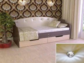 Кровать Юниор Тип 2 Венге/дуб молочный 800х1600 в Губкинском - gubkinskij.magazinmebel.ru | фото - изображение 1