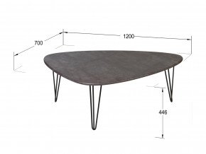 Стол журнальный Престон серый бетон в Губкинском - gubkinskij.magazinmebel.ru | фото - изображение 2