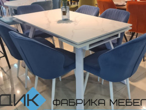 Стол SKL 140 керамика белый мрамор/подстолье белое в Губкинском - gubkinskij.magazinmebel.ru | фото - изображение 2