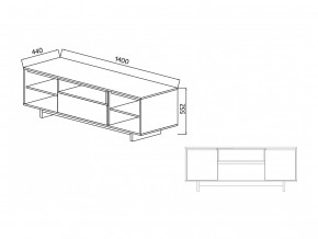 Тумба для ТВА Moderno-1400 Ф6 в Губкинском - gubkinskij.magazinmebel.ru | фото - изображение 4