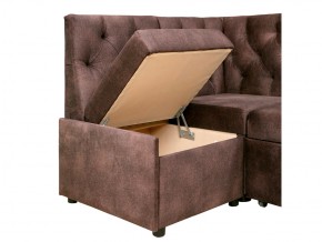 Угловой диван Призма со стяжкми коричневый со спальным местом в Губкинском - gubkinskij.magazinmebel.ru | фото - изображение 3